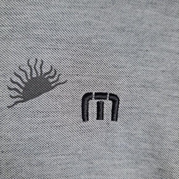 Travis Mathew Polo Shirt Mens Large Palm Tree Skeleton Embroidered Print Golf - Picture 6 of 11